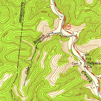 United States Geological Survey Ivyton, KY (1953, 24000-Scale) digital map