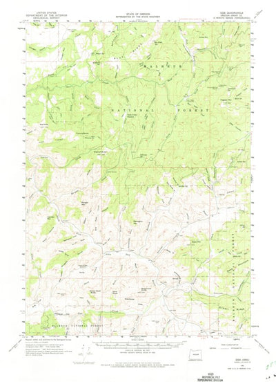 United States Geological Survey Izee, OR (1961, 62500-Scale) digital map