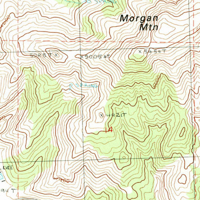 United States Geological Survey Izee, OR (1990, 24000-Scale) digital map