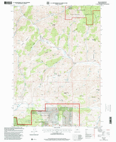 United States Geological Survey Izee, OR (1998, 24000-Scale) digital map