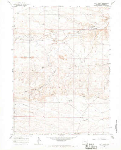 United States Geological Survey J H D Ranch, WY (1963, 24000-Scale) digital map