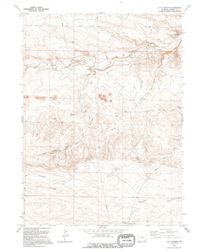 United States Geological Survey J H D Ranch, WY (1991, 24000-Scale) digital map