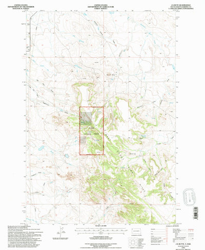 United States Geological Survey J K Butte, SD (1993, 24000-Scale) digital map