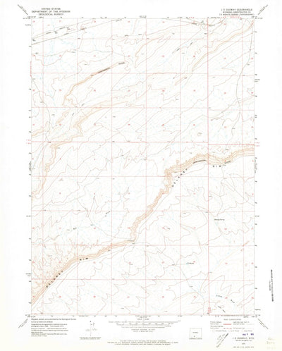 United States Geological Survey J O Dugway, WY (1970, 24000-Scale) digital map