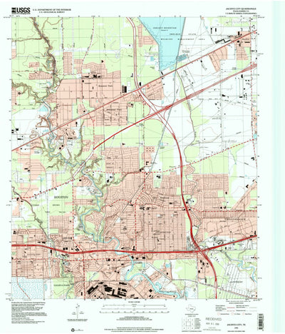 United States Geological Survey Jacinto City, TX (1995, 24000-Scale) digital map