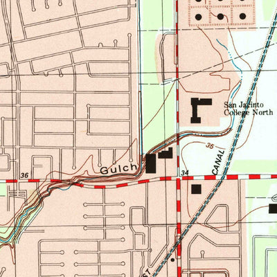United States Geological Survey Jacinto City, TX (1995, 24000-Scale) digital map