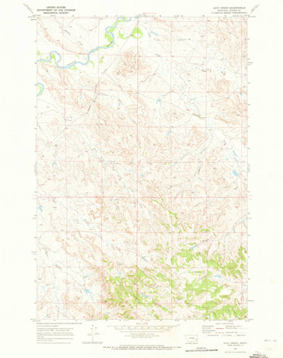 United States Geological Survey Jack Creek, MT (1969, 24000-Scale) digital map