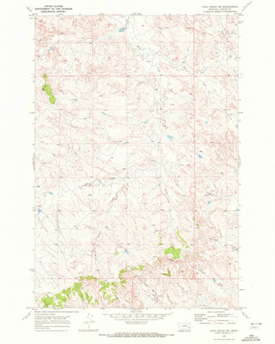 United States Geological Survey Jack Creek NW, MT (1969, 24000-Scale) digital map