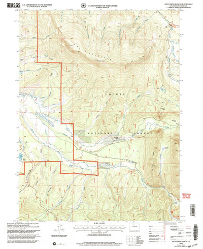 United States Geological Survey Jack Creek Ranch, CO (2000, 24000-Scale) digital map