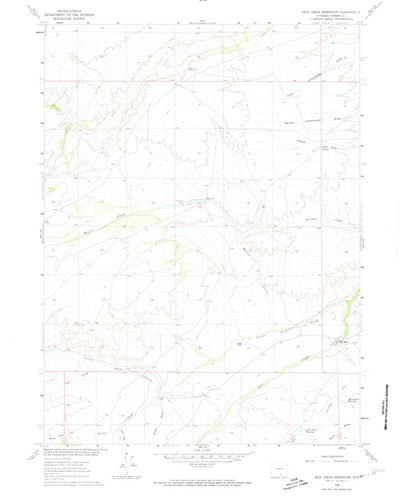 United States Geological Survey Jack Creek Reservoir, WY (1961, 24000-Scale) digital map