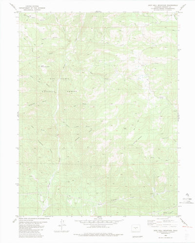 United States Geological Survey Jack Hall Mountain, CO (1983, 24000-Scale) digital map