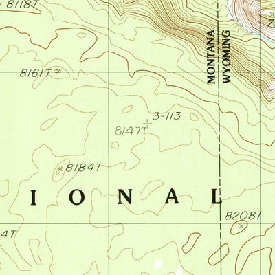 United States Geological Survey Jack Straw Basin, MT-WY (1986, 24000-Scale) digital map