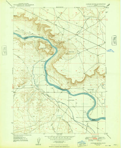 United States Geological Survey Jackass Butte, ID (1948, 24000-Scale) digital map