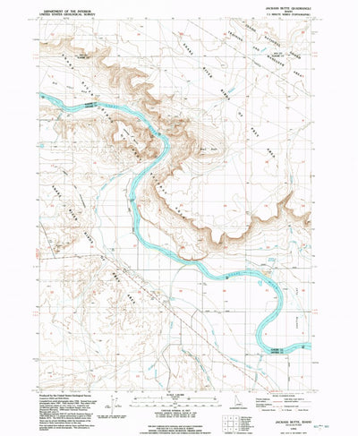 United States Geological Survey Jackass Butte, ID (1992, 24000-Scale) digital map