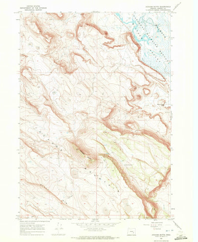 United States Geological Survey Jackass Butte, OR (1967, 24000-Scale) digital map