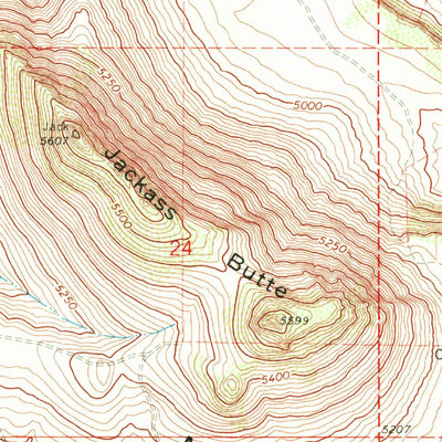 United States Geological Survey Jackass Butte, OR (1967, 24000-Scale) digital map