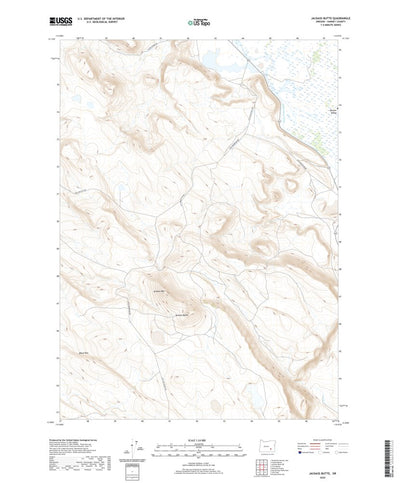United States Geological Survey Jackass Butte, OR (2020, 24000-Scale) digital map
