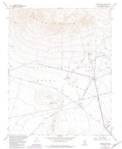 United States Geological Survey Jackass Flats, NV (1961, 24000-Scale) digital map