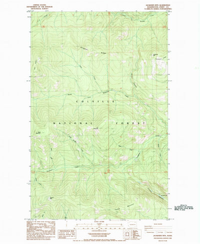 United States Geological Survey Jackknife Mountain, WA (1985, 24000-Scale) digital map