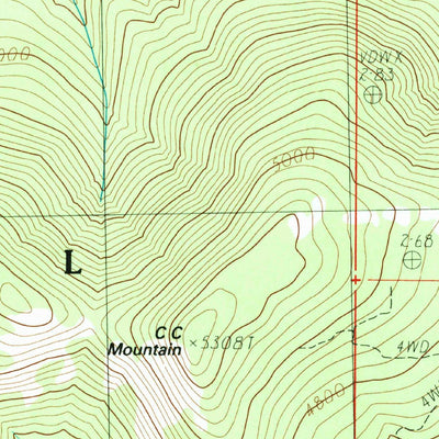 United States Geological Survey Jackknife Mountain, WA (1985, 24000-Scale) digital map