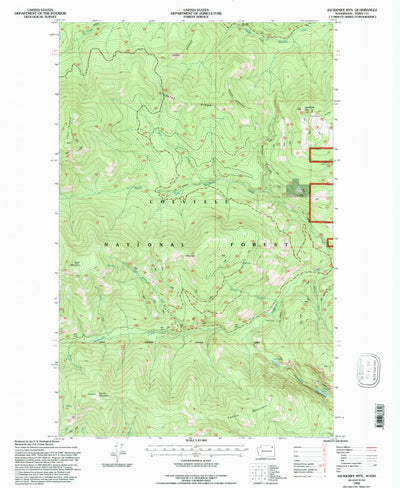 United States Geological Survey Jackknife Mountain, WA (1992, 24000-Scale) digital map