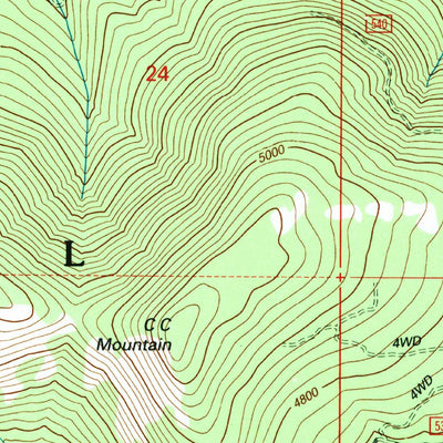 United States Geological Survey Jackknife Mountain, WA (1992, 24000-Scale) digital map