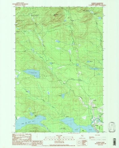United States Geological Survey Jackman, ME (1989, 24000-Scale) digital map