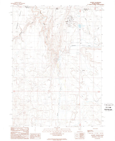 United States Geological Survey Jackpot, NV-ID (1989, 24000-Scale) digital map
