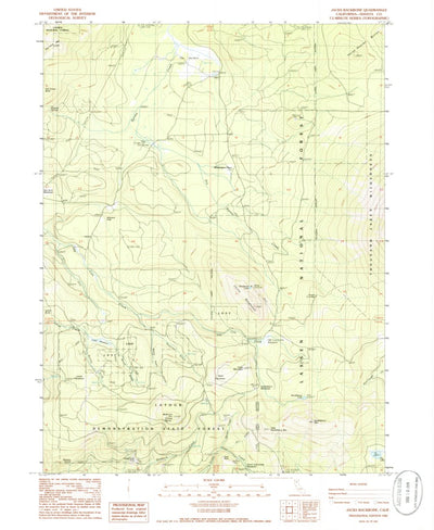 United States Geological Survey Jacks Backbone, CA (1985, 24000-Scale) digital map
