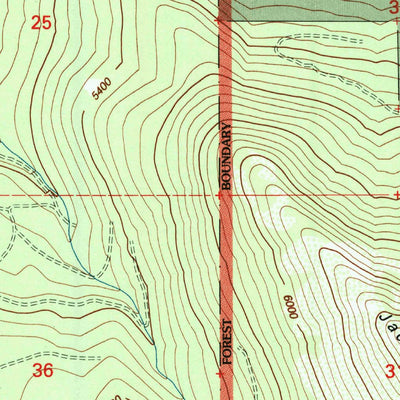United States Geological Survey Jacks Backbone, CA (1995, 24000-Scale) digital map