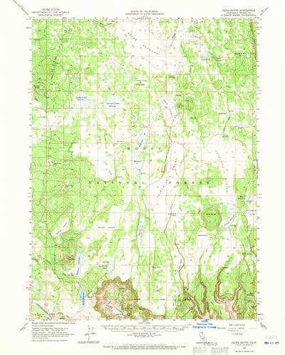United States Geological Survey Jacks Butte, CA (1962, 62500-Scale) digital map