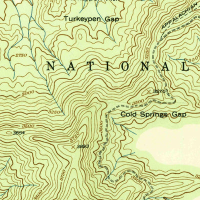 United States Geological Survey Jacks Gap, GA (1938, 24000-Scale) digital map