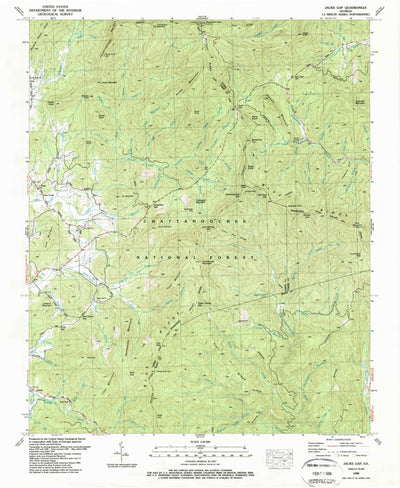United States Geological Survey Jacks Gap, GA (1988, 24000-Scale) digital map