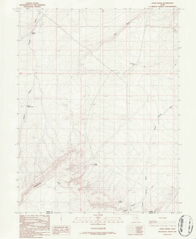 United States Geological Survey Jacks Knob, UT (1986, 24000-Scale) digital map