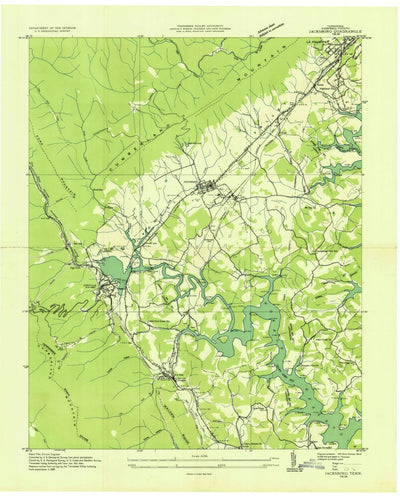 United States Geological Survey Jacksboro, TN (1936, 24000-Scale) digital map