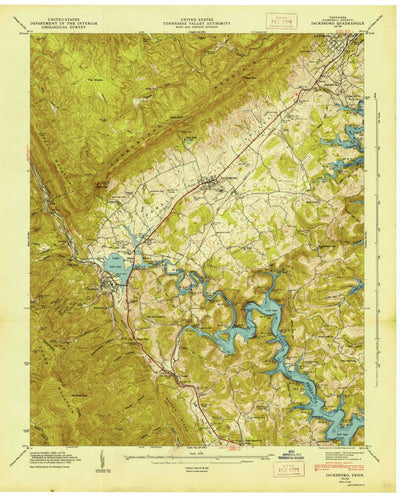 United States Geological Survey Jacksboro, TN (1946, 24000-Scale) digital map
