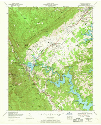 United States Geological Survey Jacksboro, TN (1952, 24000-Scale) digital map