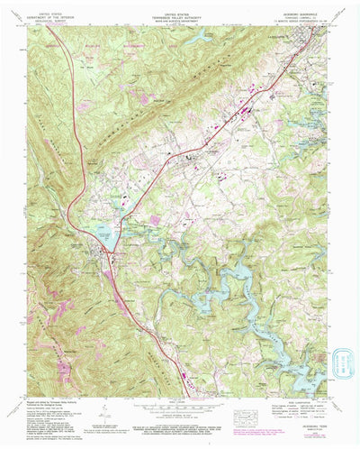 United States Geological Survey Jacksboro, TN (1973, 24000-Scale) digital map