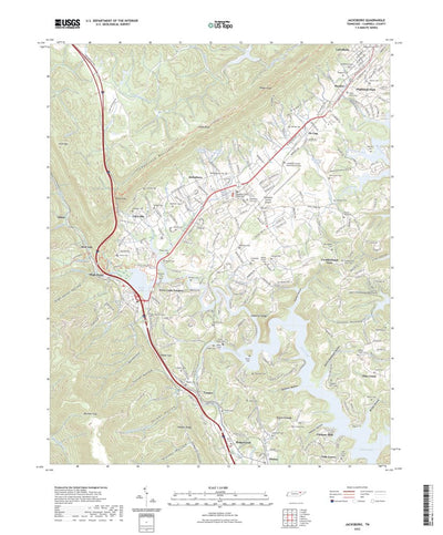 United States Geological Survey Jacksboro, TN (2022, 24000-Scale) digital map