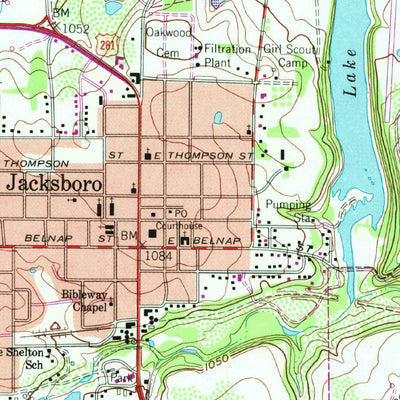 United States Geological Survey Jacksboro, TX (1960, 24000-Scale) digital map