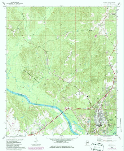 United States Geological Survey Jackson, AL (1978, 24000-Scale) digital map