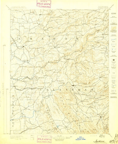 United States Geological Survey Jackson, CA (1897, 125000-Scale) digital map