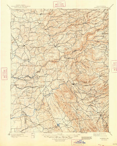 United States Geological Survey Jackson, CA (1902, 125000-Scale) digital map