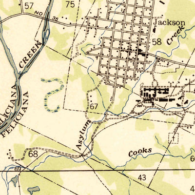United States Geological Survey Jackson, LA (1945, 31680-Scale) digital map