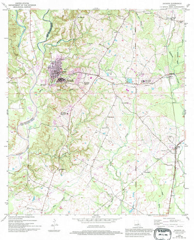 United States Geological Survey Jackson, LA (1954, 24000-Scale) digital map