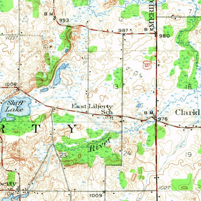 United States Geological Survey Jackson, MI (1935, 62500-Scale) digital map