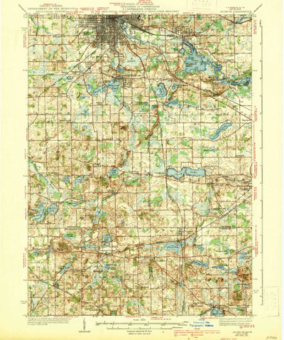 United States Geological Survey Jackson, MI (1939, 62500-Scale) digital map
