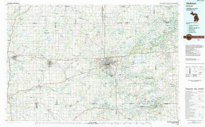 United States Geological Survey Jackson, MI (1983, 100000-Scale) digital map