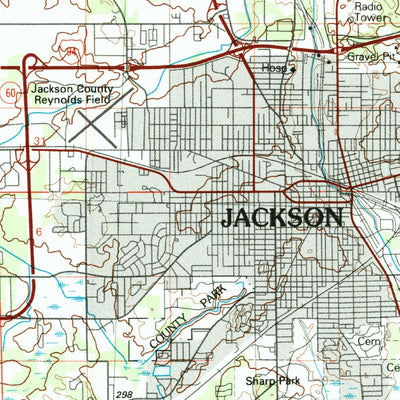 United States Geological Survey Jackson, MI (1983, 100000-Scale) digital map