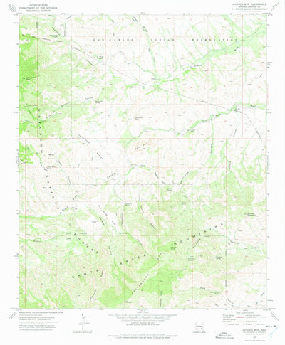 United States Geological Survey Jackson Mountain, AZ (1972, 24000-Scale) digital map